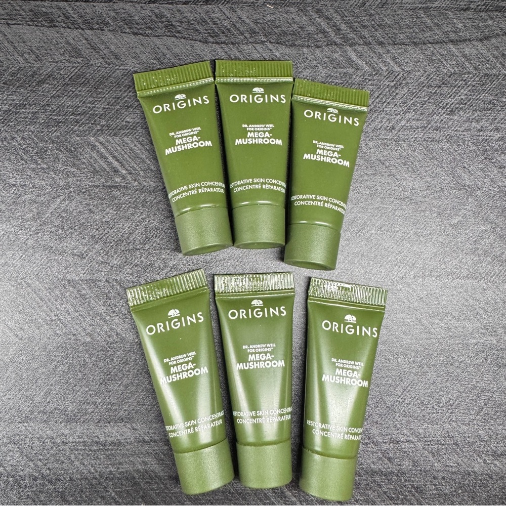 Lot of 6 Origins Mega-Mushroom Restorative Skin Concentrate Samples 5ml Each